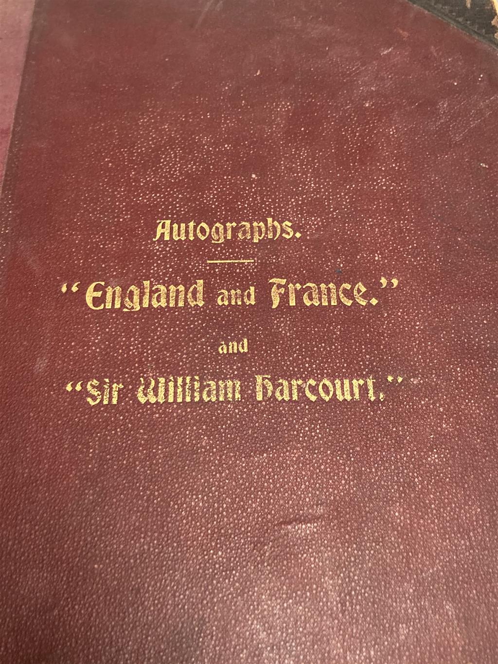 An autograph album of notable Edwardian and 1920s people